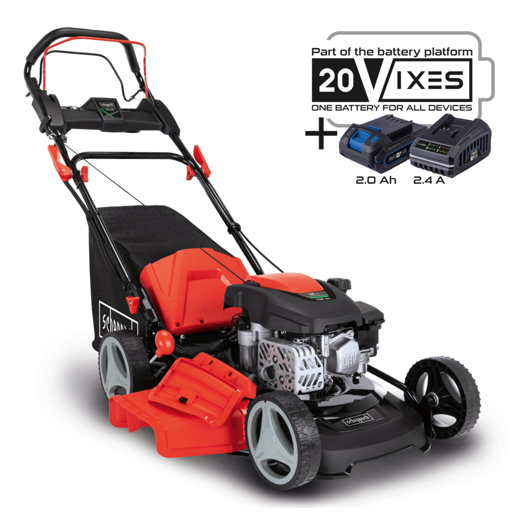 Scheppach MS150-46E Petrol Electric-Start Self-Propelled Lawn Mower 46cm