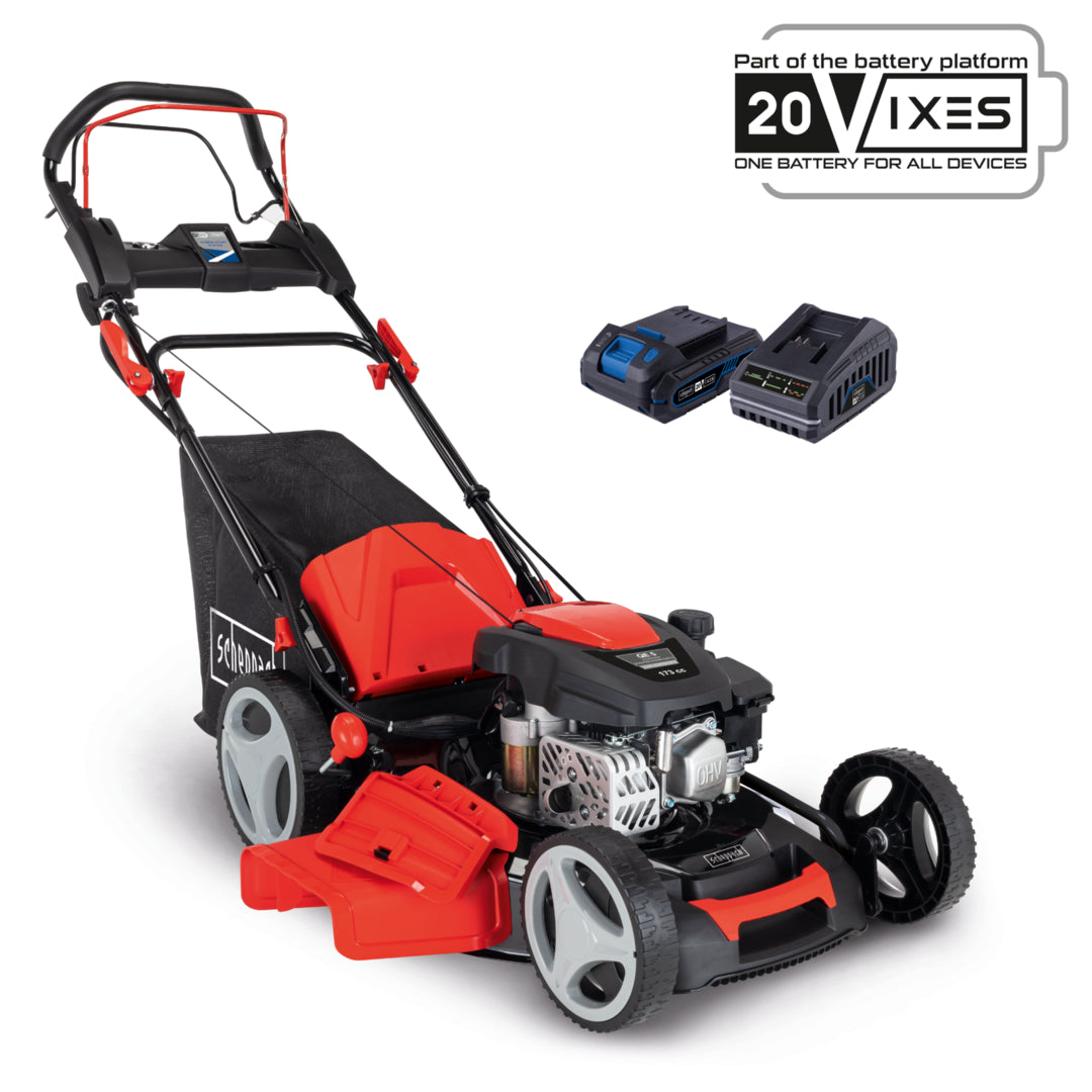 Scheppach MS173-51E Petrol Hybrid-Start Self-Propelled Lawn Mower 51cm