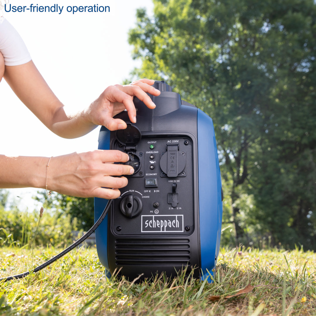 Scheppach SG2500i Portable Petrol Inverter Generator 1600W Rated