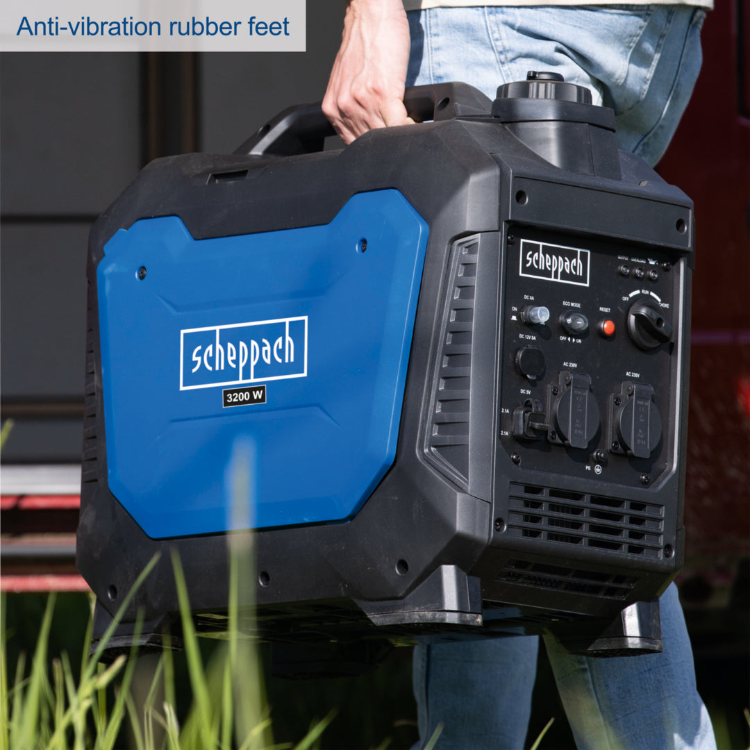 Scheppach SG3500i Portable Petrol Inverter Generator 3000W Rated