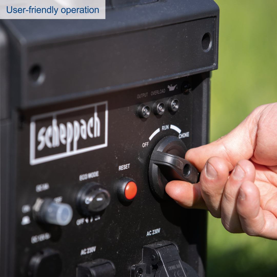 Scheppach SG3500i Portable Petrol Inverter Generator 3000W Rated