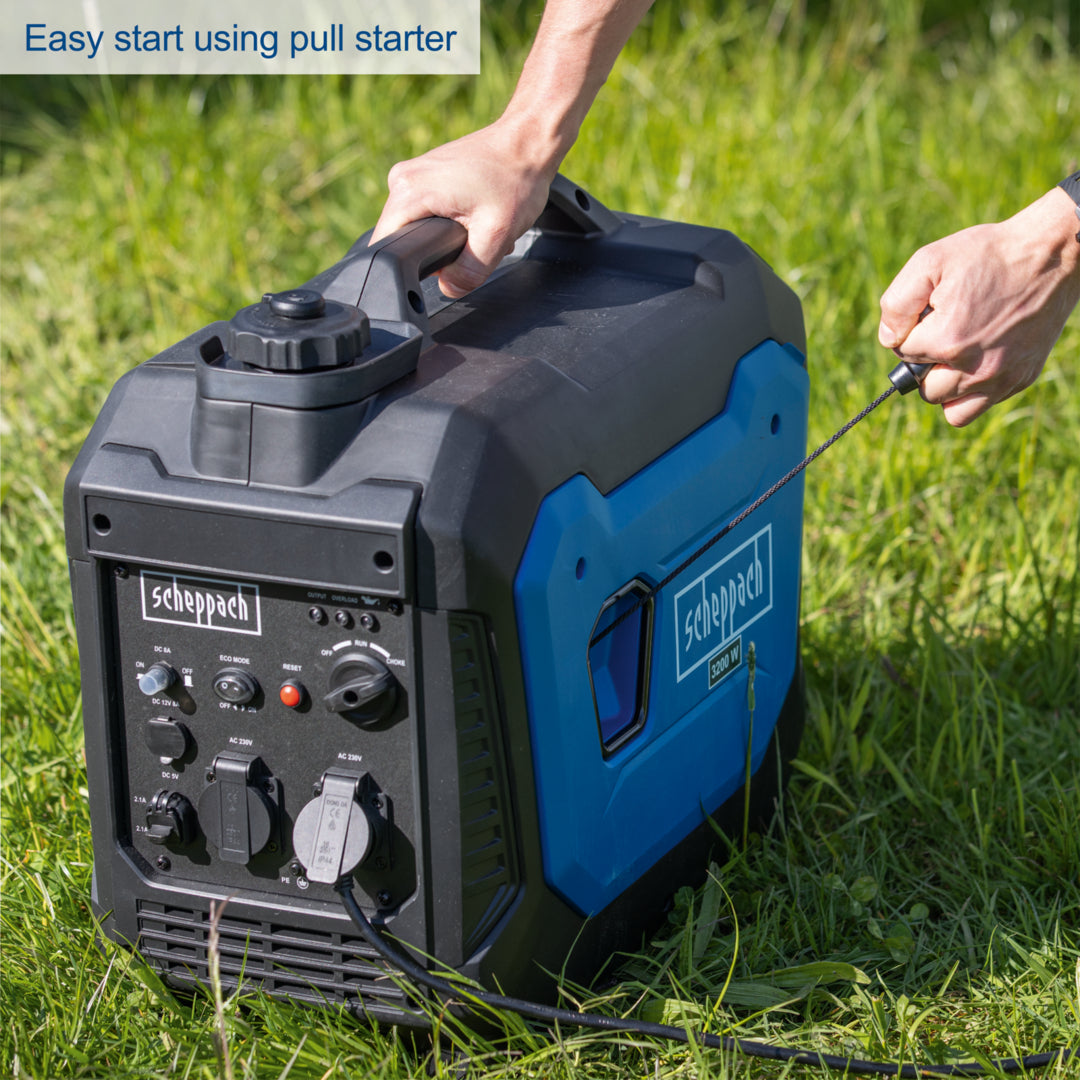 Scheppach SG3500i Portable Petrol Inverter Generator 3000W Rated
