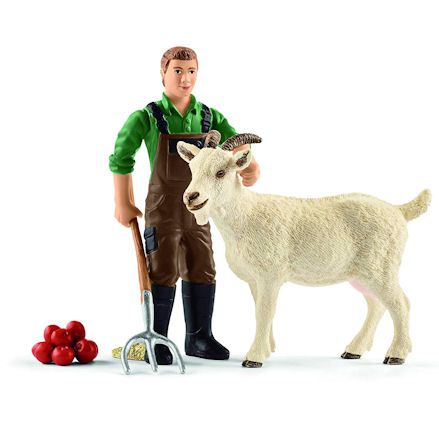 Schleich Farmer with Goat 42375