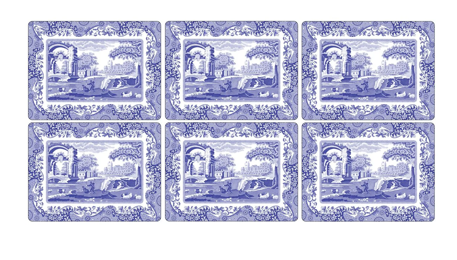 Spode Blue Italian Set of 6 Placemats