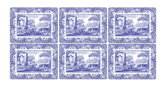 Spode Blue Italian Set of 6 Placemats