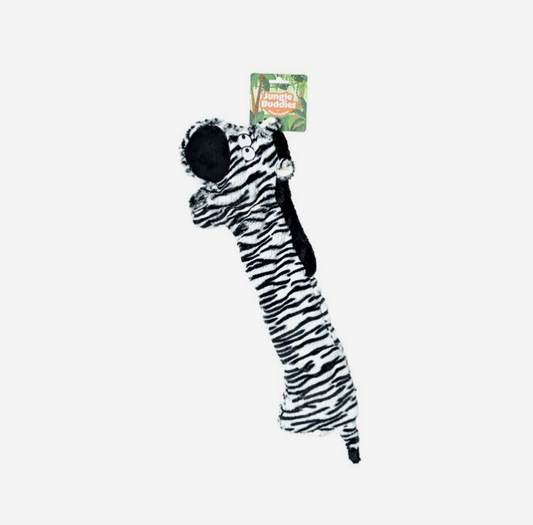 Animal Instincts Jungle Buddies Plush Zebra Dog Toy