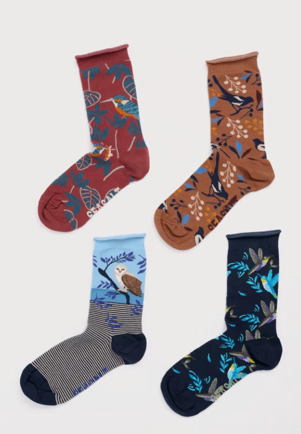 Seasalt Gift Box of 4 Women's Scenic Arty Socks