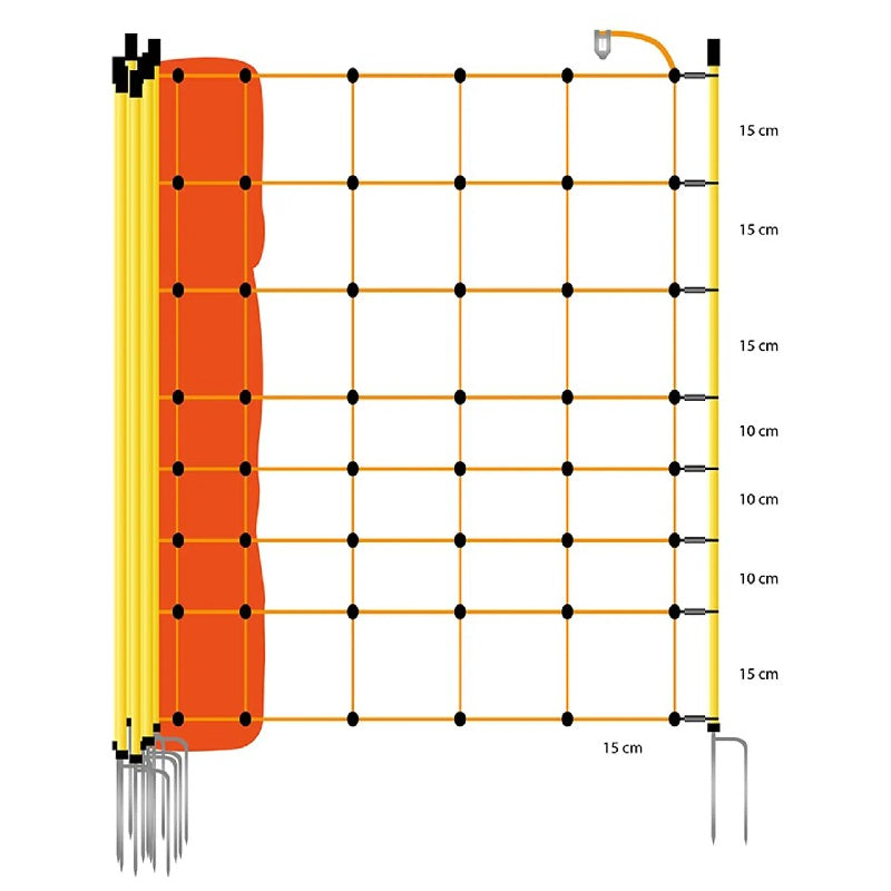 Gallagher Orange Sheep Netting (90cm x 50m) – Portable Electric Fence
