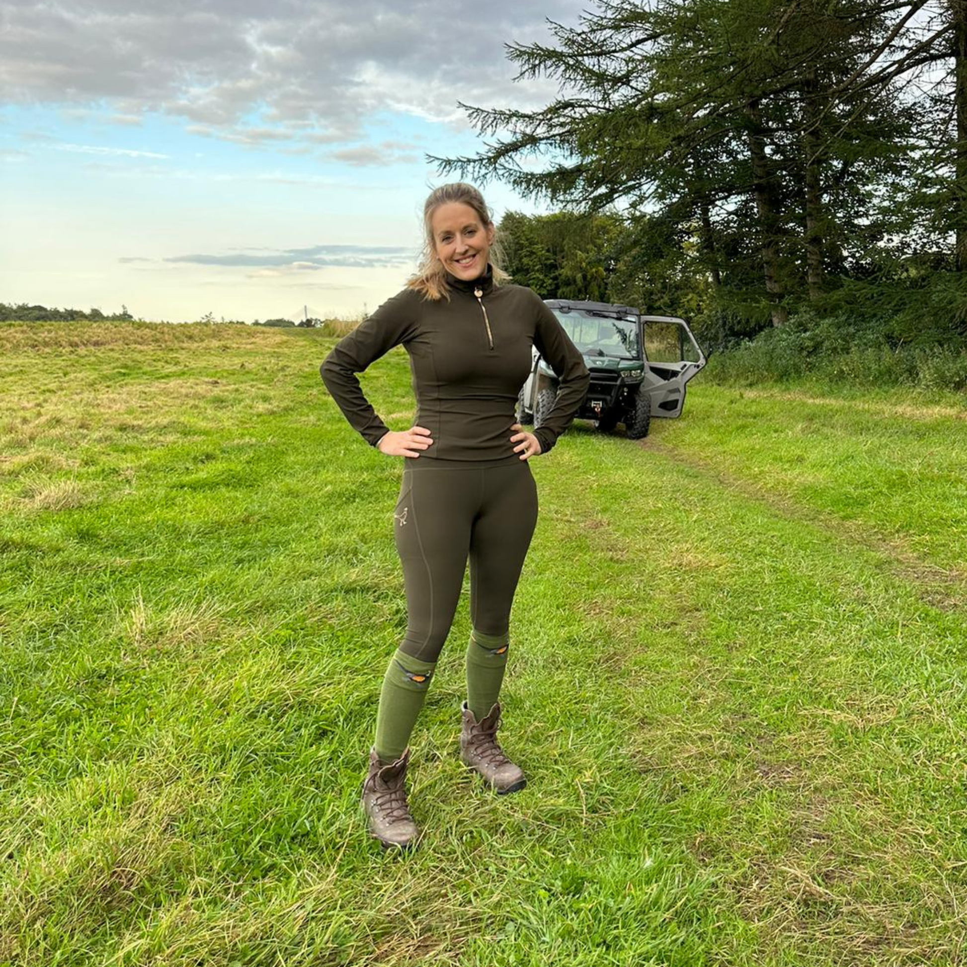 ShuttleSocks Womens Zip Top Base Layer