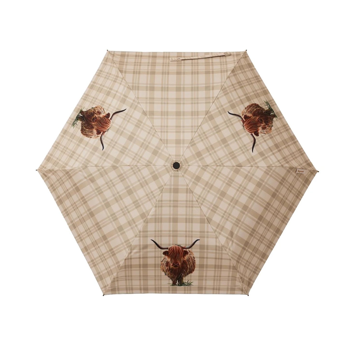 Signare Highland Cow Folding Umbrella
