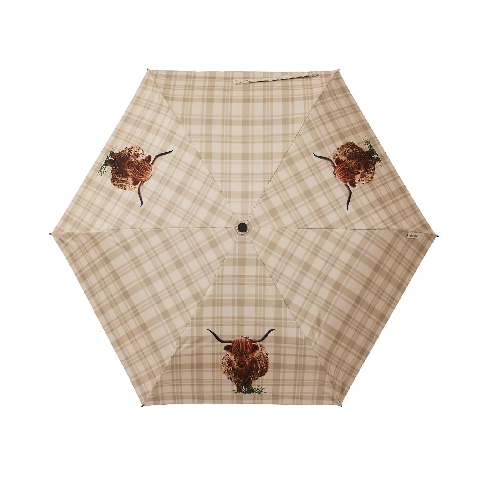 Signare Highland Cow Folding Umbrella