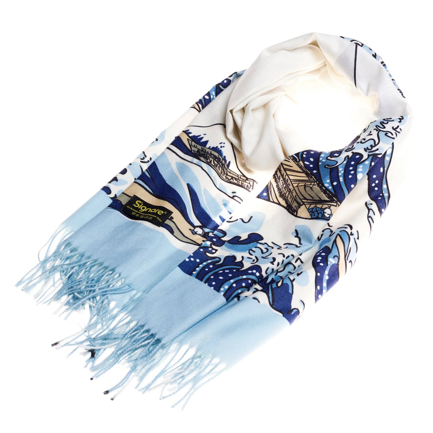 Signare Hokusai Great Wave of Kanagawa Pashmina