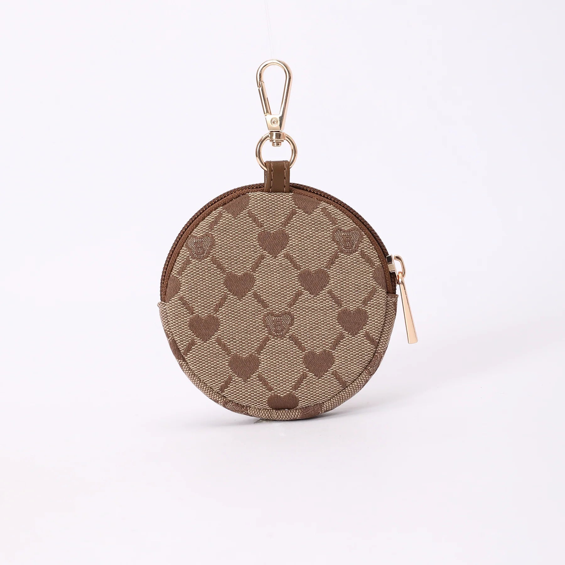 Signare London B-Loved Bear Bubble Zip Purse Charm on Beige Monogram