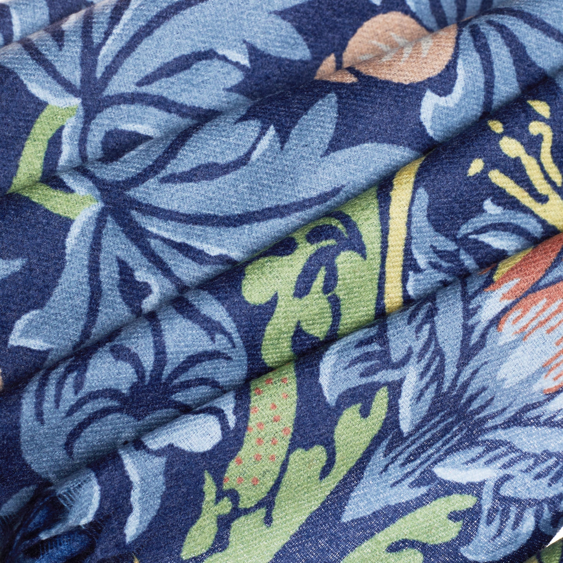 Signare William Morris Strawberry Theif Blue Pashmina