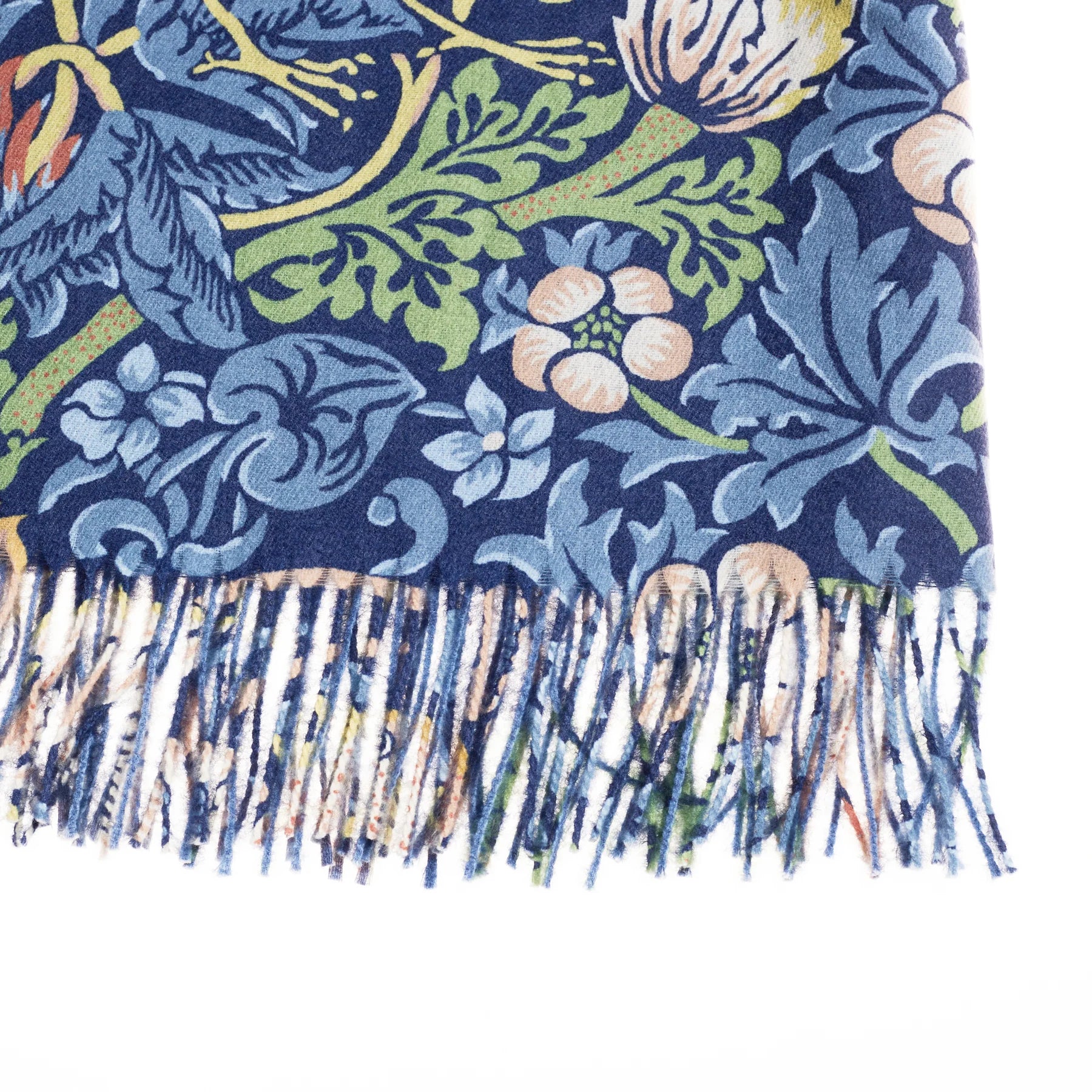 Signare William Morris Strawberry Theif Blue Pashmina