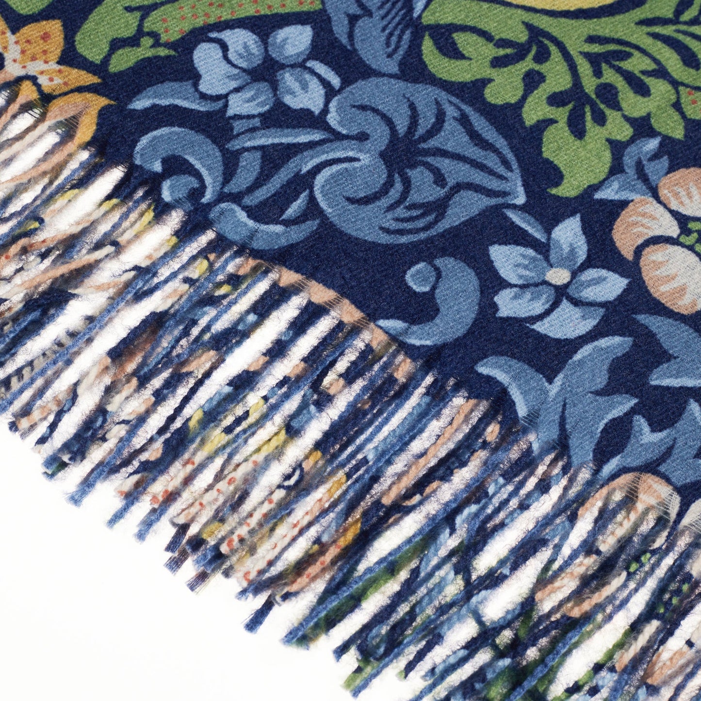 Signare William Morris Strawberry Theif Blue Pashmina