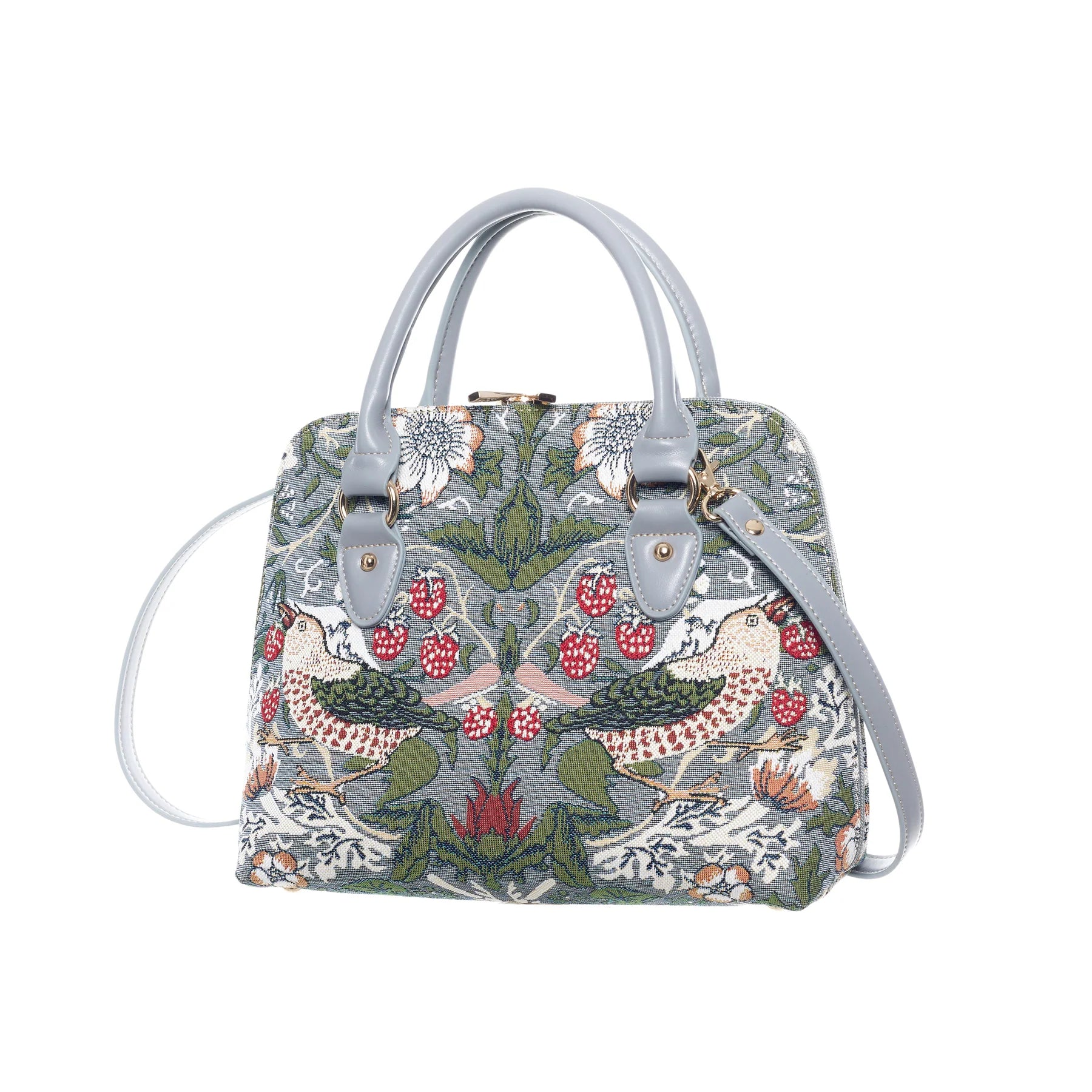 Signare William Morris Strawberry Thief Grey Convertible Bag