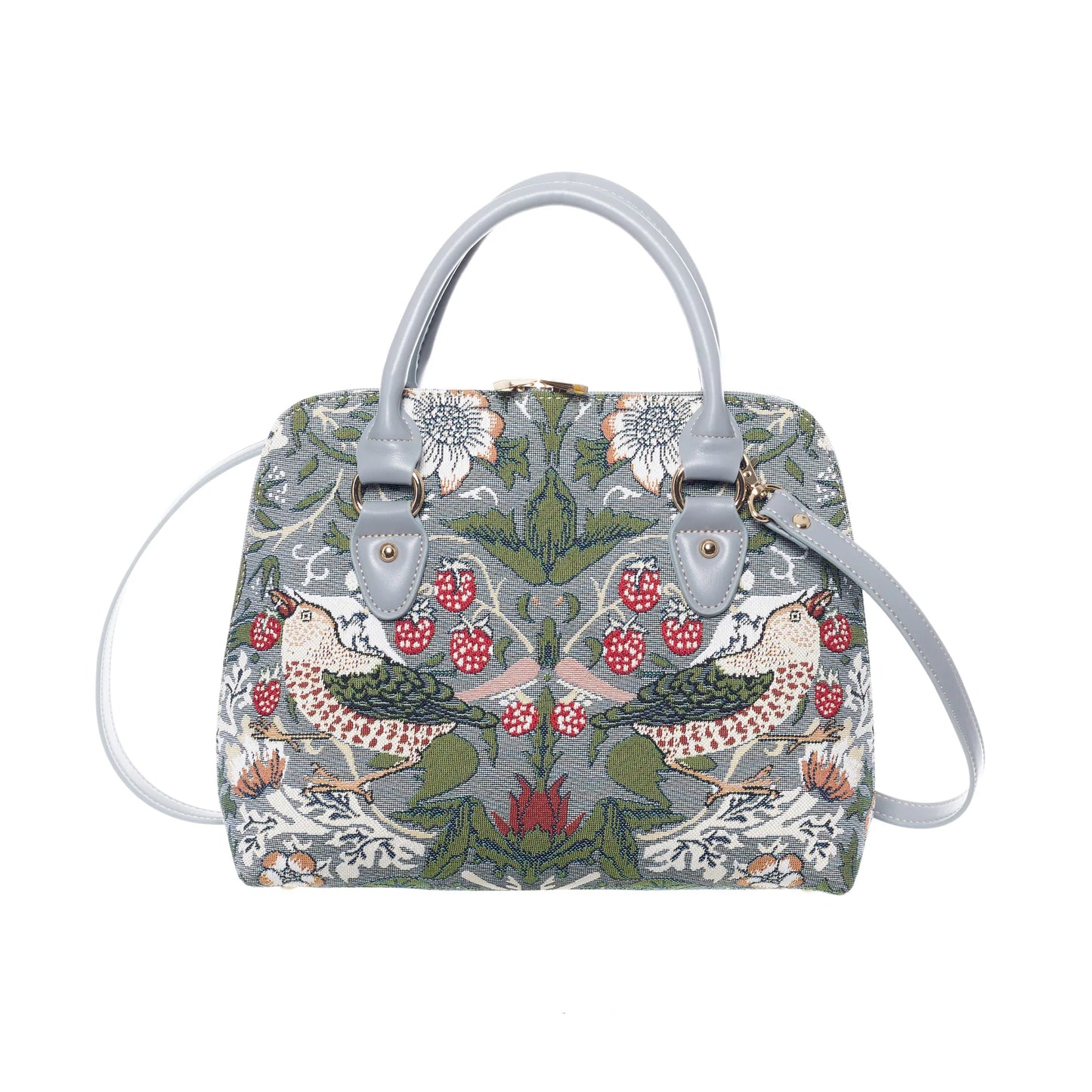Signare William Morris Strawberry Thief Grey Convertible Bag