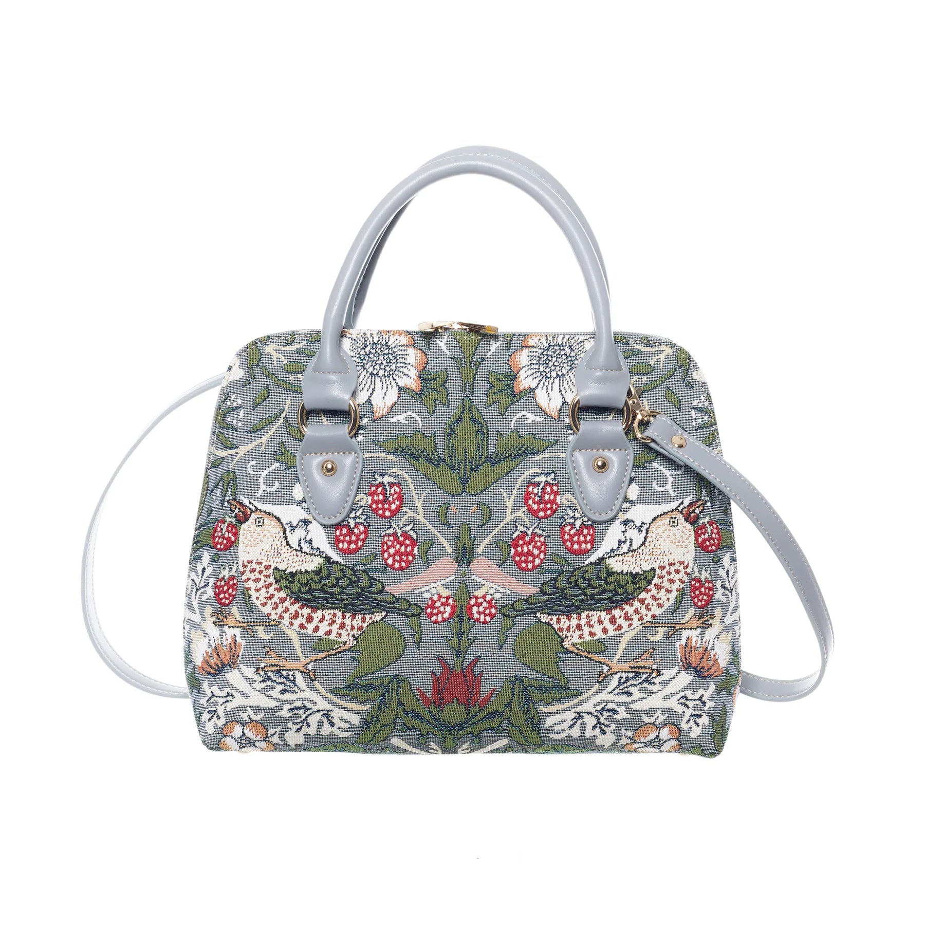 Signare William Morris Strawberry Thief Grey Convertible Bag