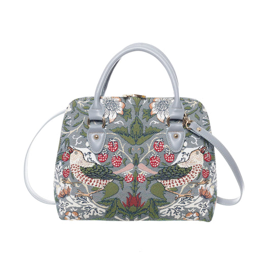 Signare William Morris Strawberry Thief Grey Convertible Bag
