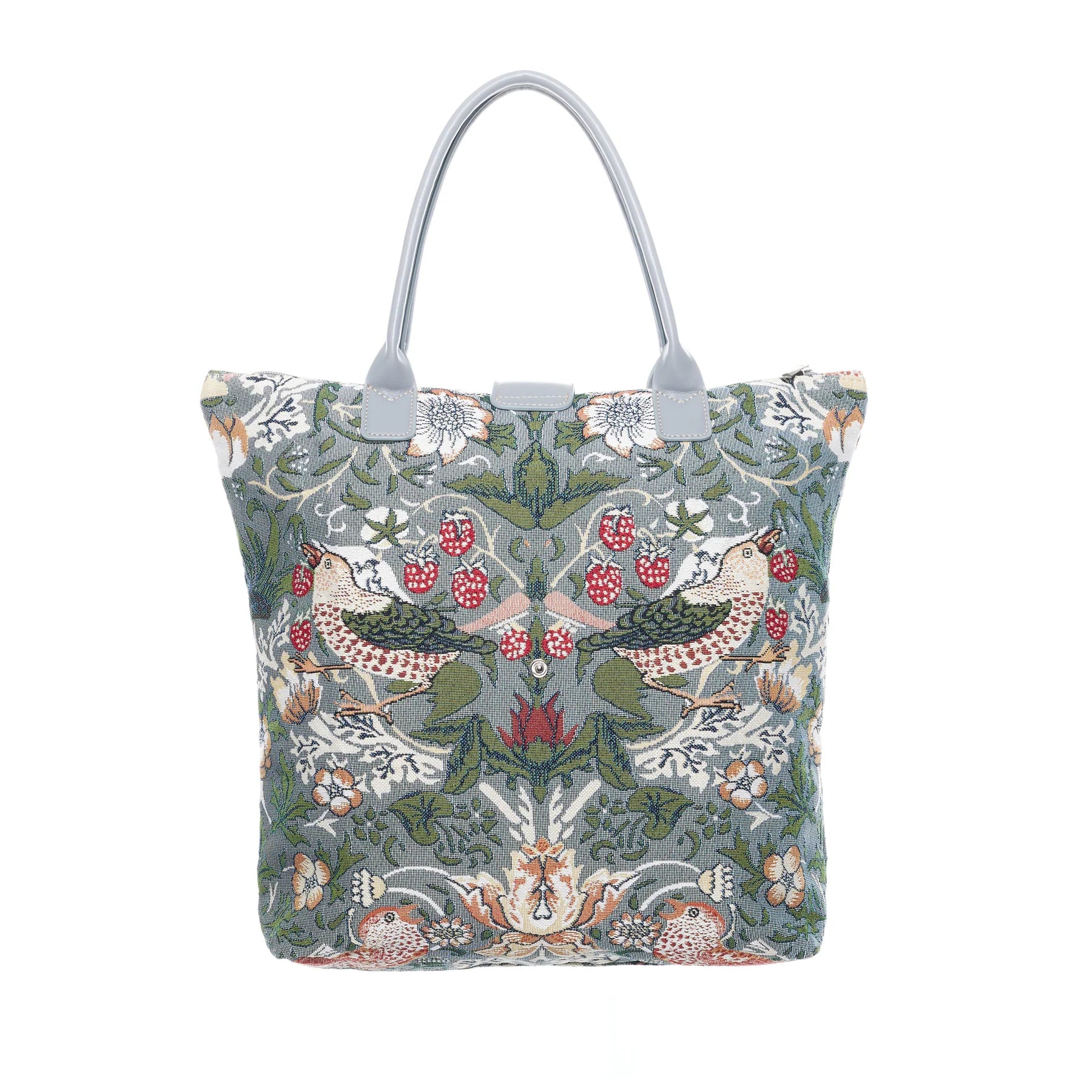 Signare William Morris Strawberry Thief Grey Folding Bag