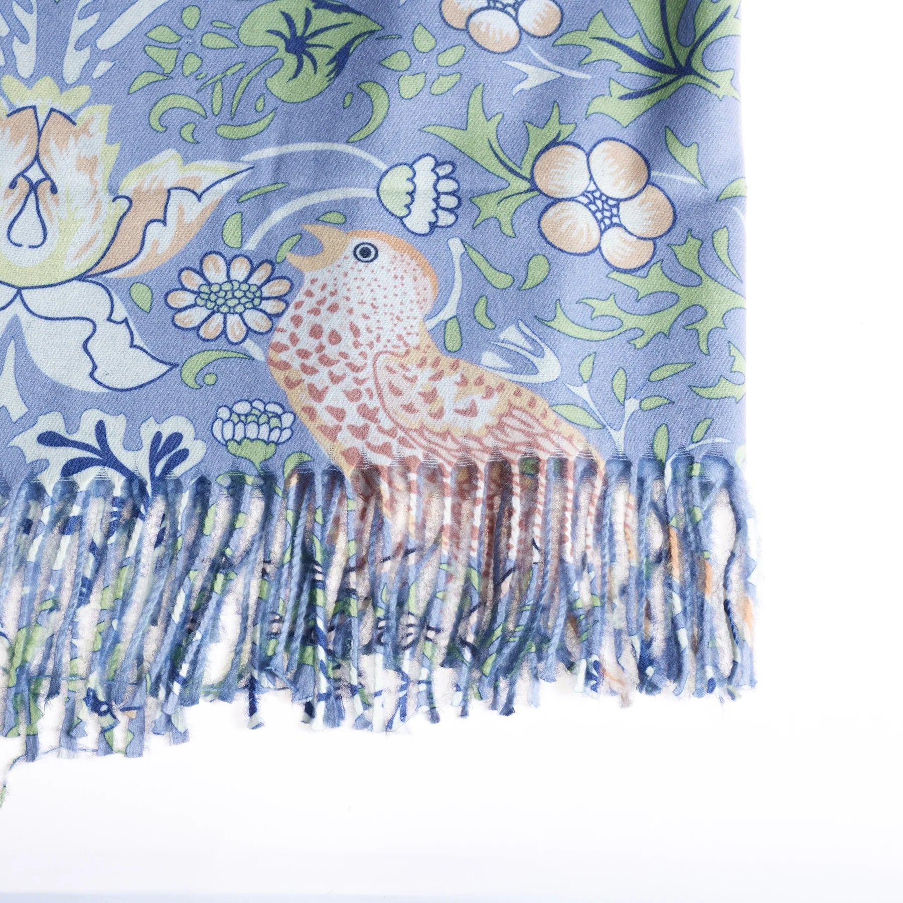 Signare William Morris Strawberry Thief Grey Pashmina