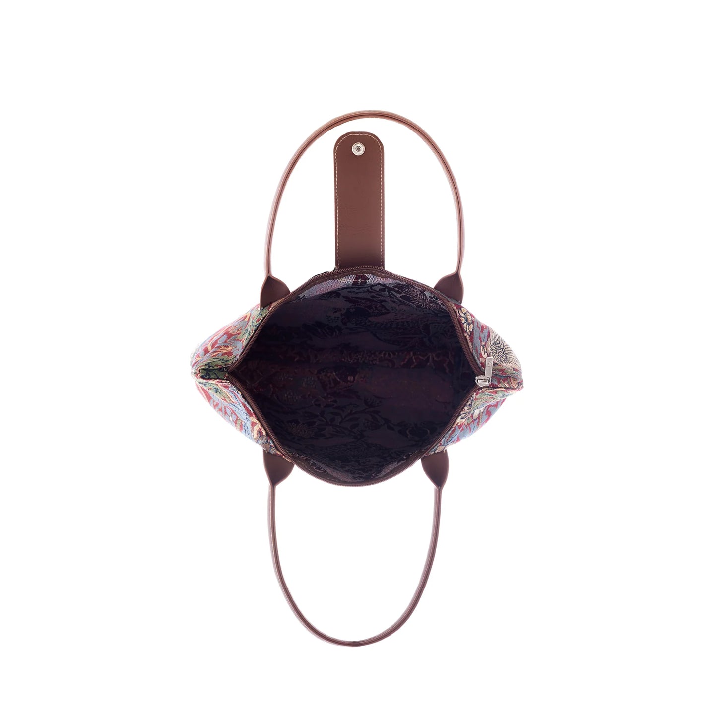 Signare William Morris Strawberry Thief Red Folding Bag