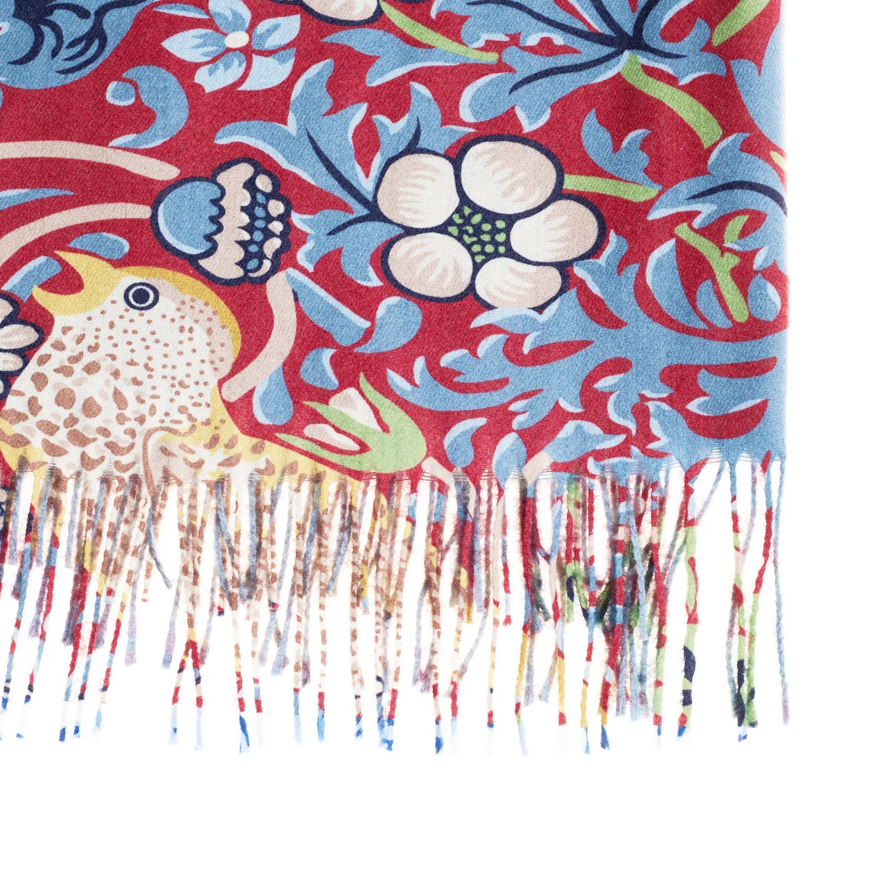 Signare William Morris Strawberry Thief Red Pashmina