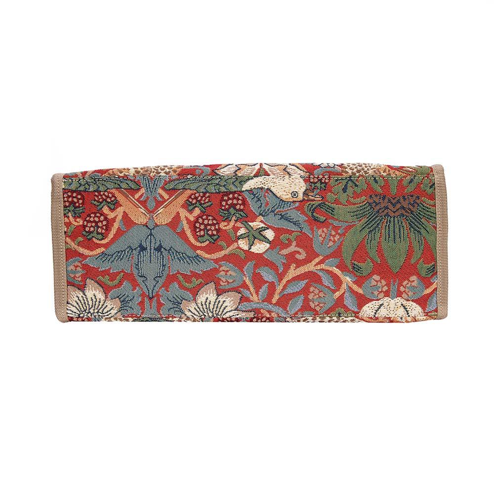 Signare William Morris Strawberry Thief Red Shopper