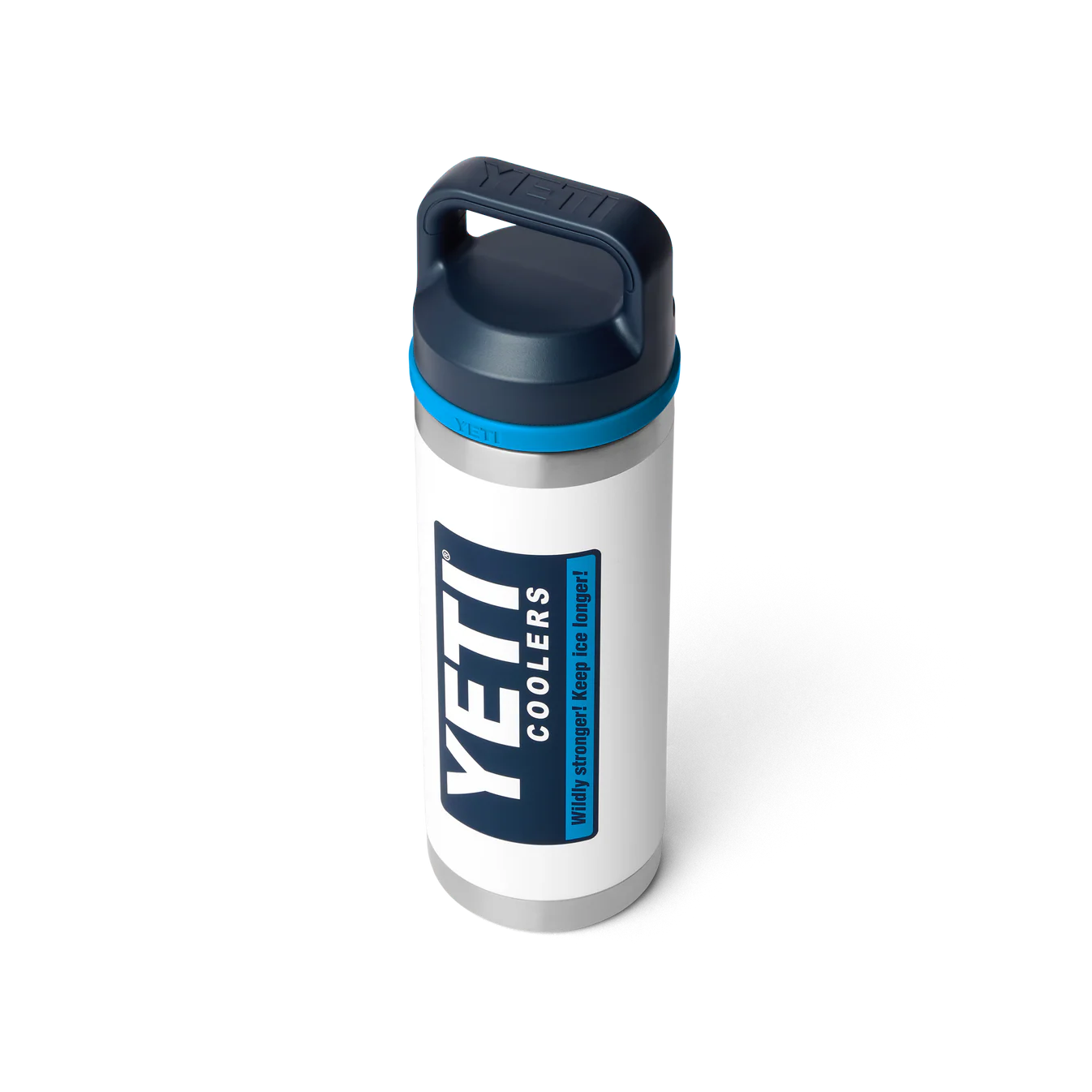 YETI Rambler 18 oz (532ml) Bottle with Chug Cap - White/Blue