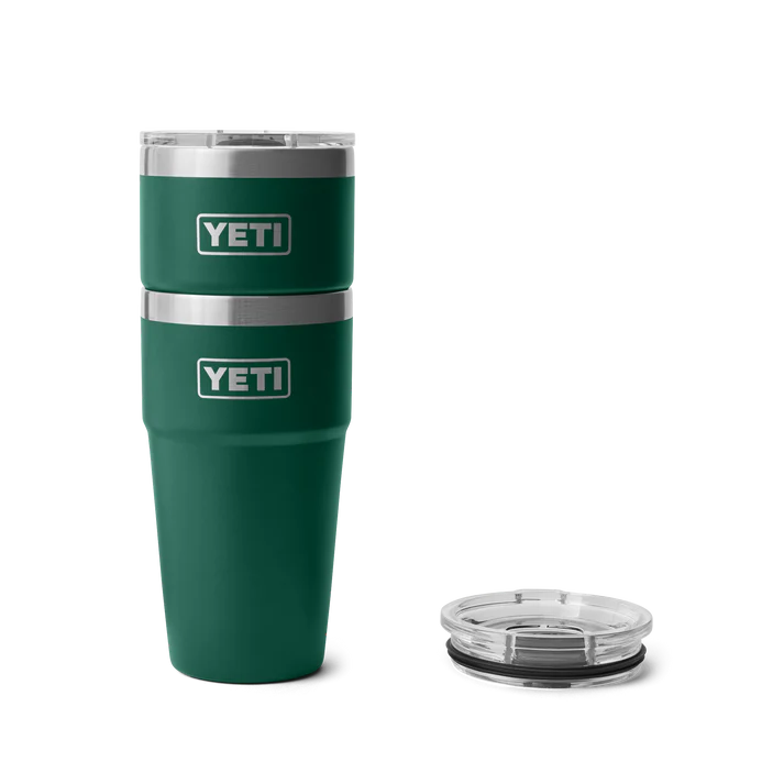 YETI Rambler 20 oz (591 ml) Stackable Cup with MagSlider Lid - Black Forest Green (Seasonal Edition)