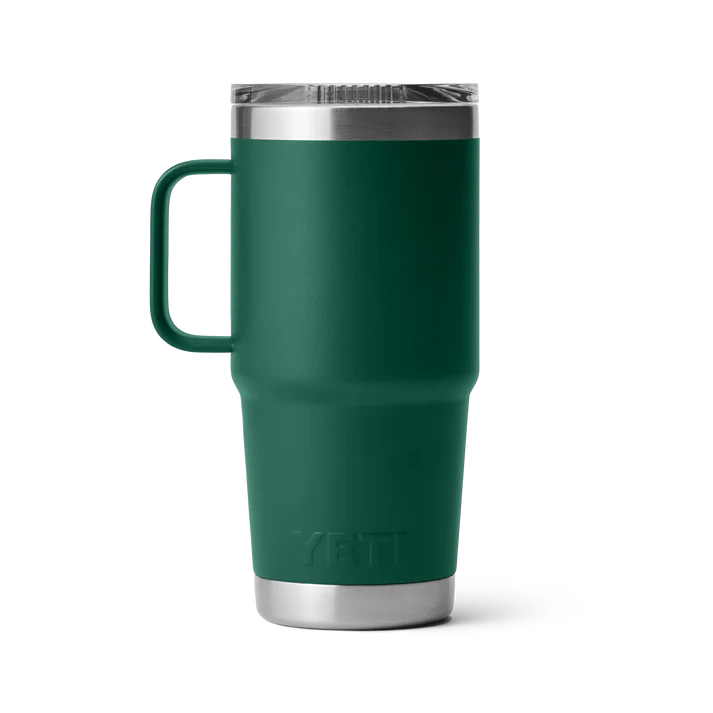 YETI Rambler 20 oz (591 ml) Travel Mug with Stronghold Lid - Black Forest Green (Seasonal Edition)