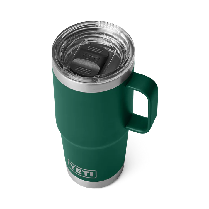 YETI Rambler 20 oz (591 ml) Travel Mug with Stronghold Lid - Black Forest Green (Seasonal Edition)