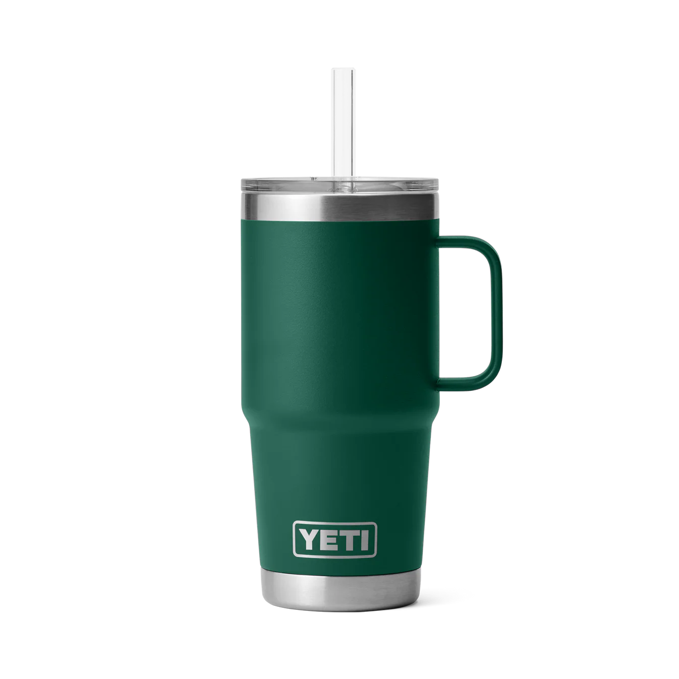 YETI Rambler 25 oz (739 ml) Straw Mug with Straw Lid - Black Forest Green (Seasonal Edition)
