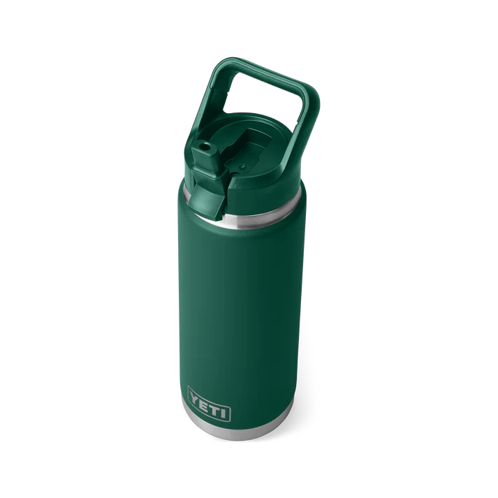 YETI Rambler 26 oz (769 ml) Bottle with Colour-Matched Straw Cap - Black Forest Green (Seasonal Edition)