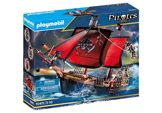 Playmobil Pirates Large Floating Pirate Ship with Cannon