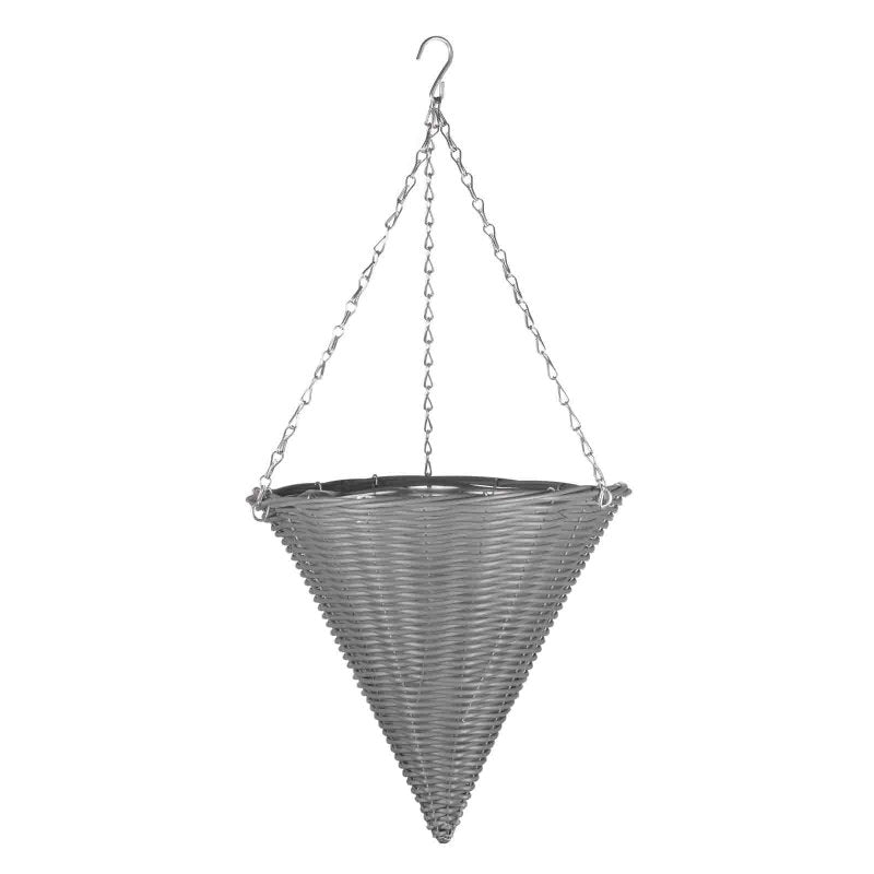 Smart Garden Slate Faux Rattan Hanging Cone