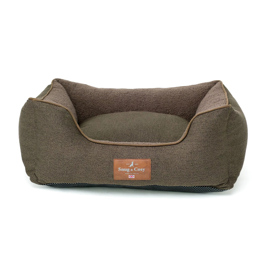 Snug & Cosy Heritage High Sided Dog Bed Chocolate
