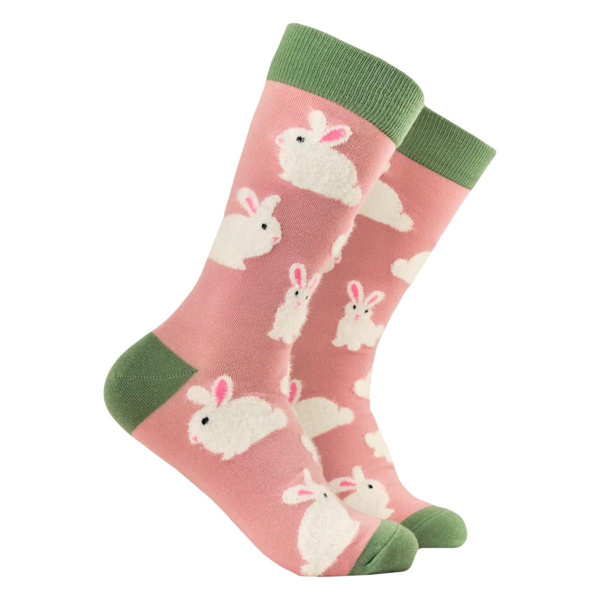Socktopus Fluffy Bunnies Socks featuring soft textured fluffy rabbits on a comfortable knitted cotton blend fabric