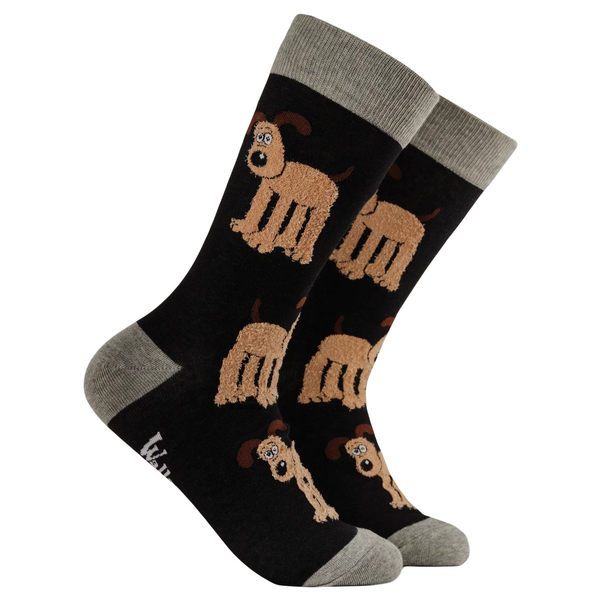 Socktopus Fluffy Gromit Socks featuring a soft textured Gromit pattern on a comfortable knitted background