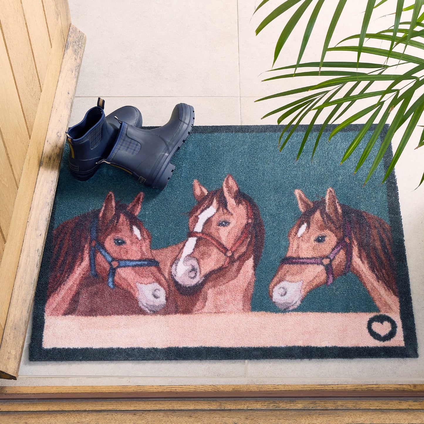 Hug Rug Stable Horses Door Mat