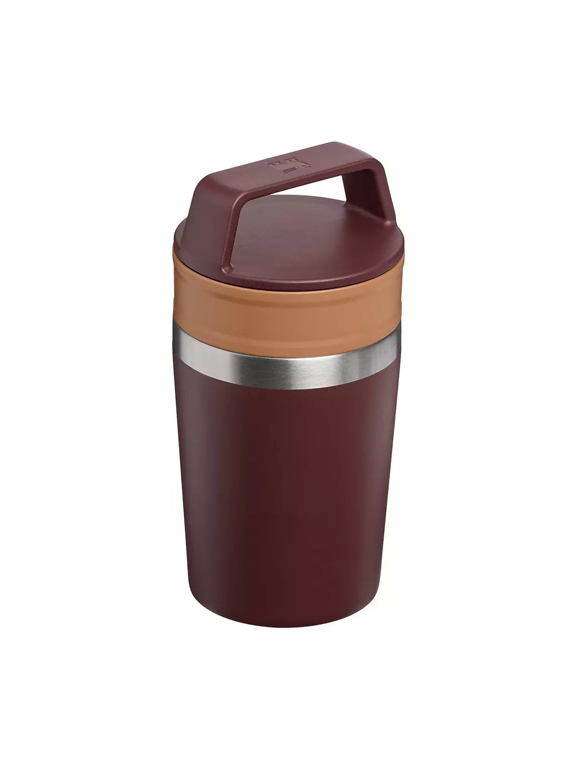 Stanley Café-to-Go Travel Mug Coffee 0.23L 8oz showing disassembled two piece lid and insulated mug body