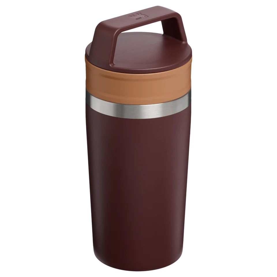 Stanley Café-to-Go Travel Mug 0.35L Coffee showing two-piece lid and insulated body