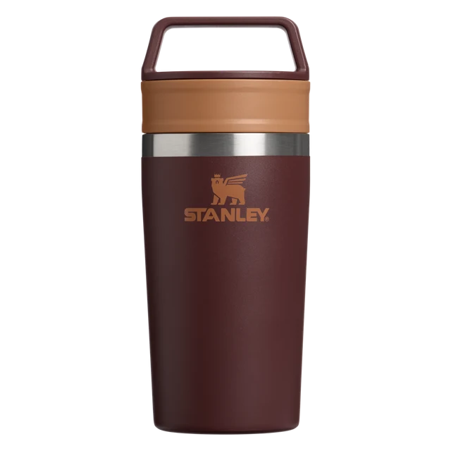 Stanley Café-to-Go Travel Mug 0.35L Coffee showing two-piece lid and insulated body