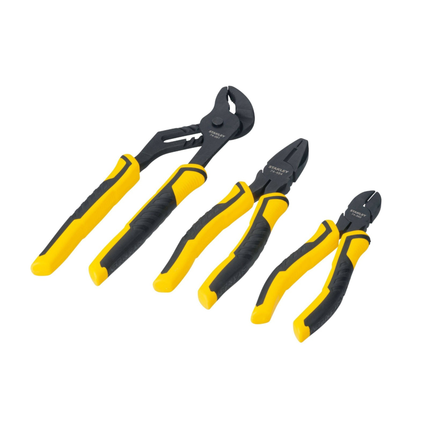 Stanley Dynagrip Pliers Soft Grip Set of 3