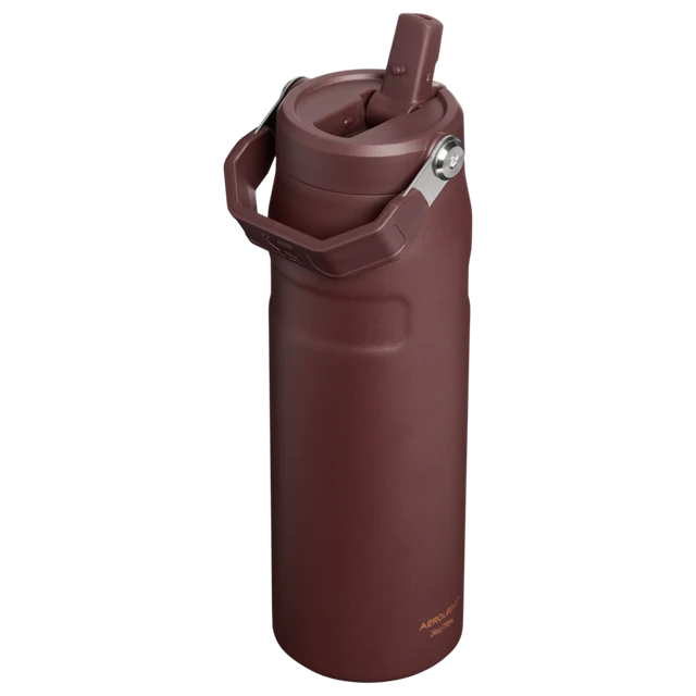 Stanley IceFlow Bottle Flip Straw 2.0 Coffee 0.71L showing detail of the lid and removable spout mechanism