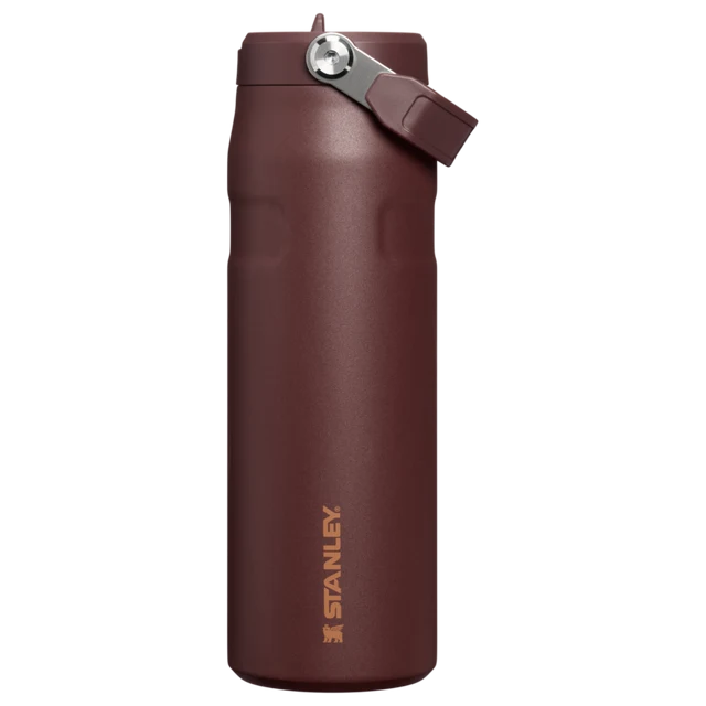 Stanley IceFlow Bottle Flip Straw 2.0 Coffee 0.71L showing detail of the lid and removable spout mechanism