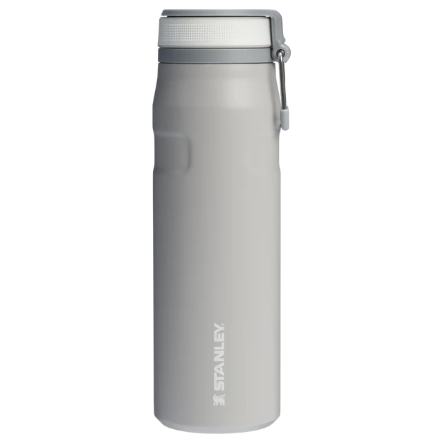 Stanley IceFlow Bottle Twist Flip Ash 0.71L displaying open twist-to-flip lid mechanism