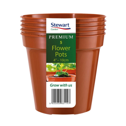 Stewart Plastic Flower Pot Terracotta 10cm 4"