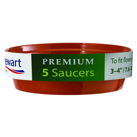 Stewart Premium Flower Pot Saucers 5" Pack of 5